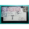 N°193 SEMEUSE 40C TAXE 1F + 40C x2 + 5C 1F85 LIEGE BELGIQUE LETTRE COVER FRANCE