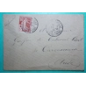N°147 SEMEUSE CROIX ROUGE MARSEILLE BOUCHES DU RHONE POUR CARCASONNE AUDE 1915 WW1 LETTRE COVER FRANCE