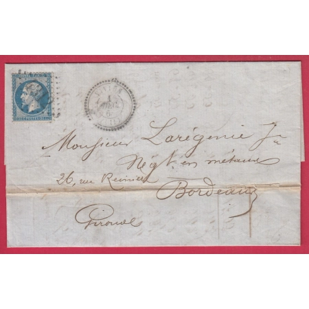 N°22 GC 4312 VIVIEZ AVEYRON CAD TYPE 22 POUR BORDEAUX LETTRE COVER FRANCE