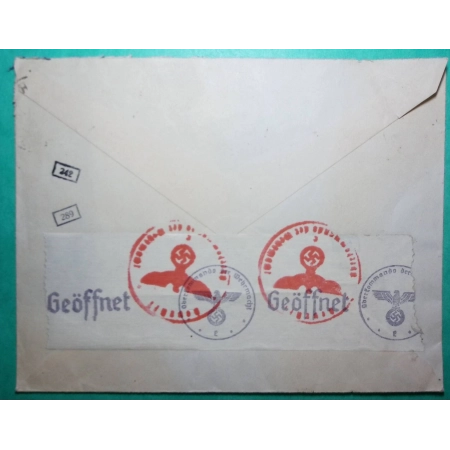 N°520 PETAIN SEUL SUR LETTRE TERRITOIRE DE BELFORT POUR HAUT RHIN ALSACE CENSURE ALLEMANDE 1942 WW2 LETTRE COVER FRANCE