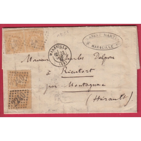 N°28 DEUX PAIRES PIQUAGE DECALE POUR MONTAGNAC HERAULT ST PARGOIRE 77 TARN TYPE 24 ERREUR DEPARTEMENT AU DOS RARE