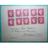 N°691 MARIANNE DE DULAC SERIE DE LONDRES x10 PARIS GARE ST LAZARE POUR NEUILLY SUR SEINE 1953 LETTRE COVER FRANCE