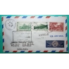 LETTRE PAR AVION OUVERTURE DE LA LIGNE MARTINIQUE PORTO RICO FORT DE FRANCE GRIFFE ANNULE VOYAGE DIFFERE COVER FRANCE