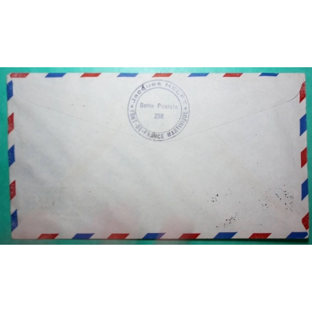 LETTRE PAR AVION OUVERTURE DE LA LIGNE MARTINIQUE PORTO RICO FORT DE FRANCE GRIFFE ANNULE VOYAGE DIFFERE COVER FRANCE