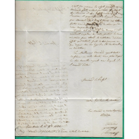 CAD TYPE 15A AMELIORATION DE DATE ENSISHEIM HAUT RHIN PP NOIR POUR BOURG EN BRESSE AIN 1842 LETTRE COVER FRANCE