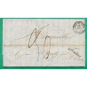 CAD TYPE 15 CONSTANTINOPLE TURQUIE TAXE 30 MANUSCRITE TRIPLE PORT POUR MARSEILLE 1854 LETTRE COVER FRANCE