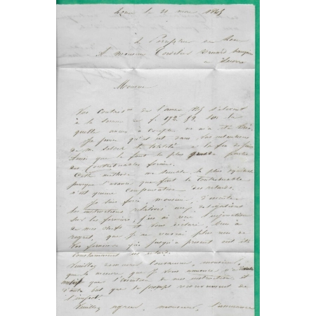 CAD TYPE 13 ST JEAN DE LOSNE COTE D'OR CL CORRESPONDANCE LOCALE POUR FRANXAULT REEXPEDIE SEURRE 1845 COVER FRANCE