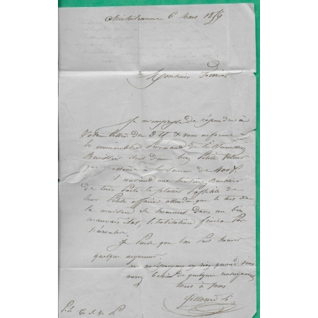 CAD TYPE 22 CLELLES EN TRIEVES ISERE TAXE LOCALE 1 BOITE RURALE B CHICHILIANNE POUR MENS 1856 LETTRE COVER FRANCE