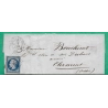 N°14 PC 2247 NEUILLY EN THELLE OISE POUR CLERMONT DE L'OISE 1857 LETTRE COVER FRANCE