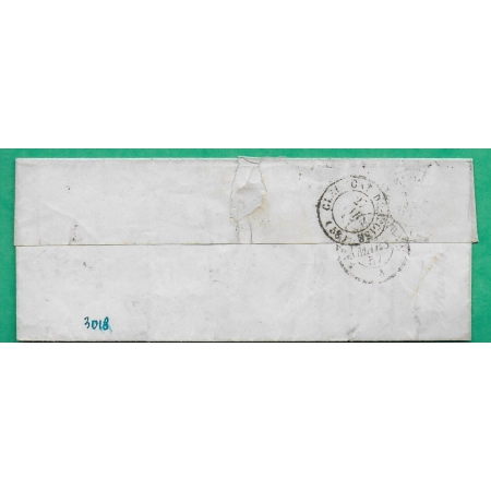 N°14 PC 2247 NEUILLY EN THELLE OISE POUR CLERMONT DE L'OISE 1857 LETTRE COVER FRANCE