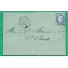 N°60B TYPE II GC 2376 MOIRANS DU JURA POUR ST CLAUDE 1874 LETTRE COVER FRANCE