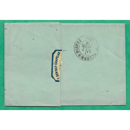 N°60B TYPE II GC 2376 MOIRANS DU JURA POUR ST CLAUDE 1874 LETTRE COVER FRANCE