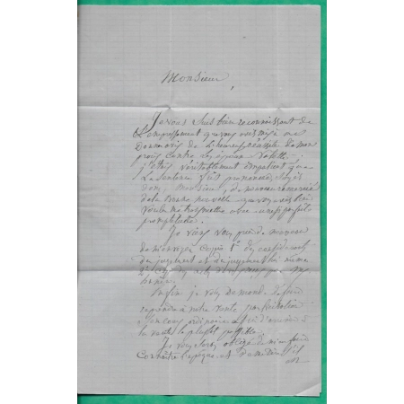 N°60A GC 788 CAVAILLON VAUCLUSE BOITE RURALE A CHEVAL BLANC POUR ALGER ALGERIE 1874 LETTRE COVER FRANCE