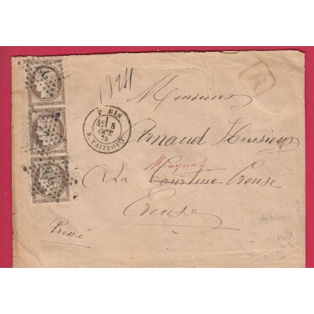 N°56 BANDE DE 3 PARIS ETOILE 22 R TAITBOUT POUR LA COURTINE PUIS MAGNAT L'ETRANGE CREUSE LETTRE COVER