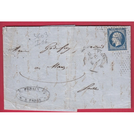 N°14 ROULETTE ETOILE PARIS ROUTE 12 POUR LE MANS SARTHE LETTRE COVER