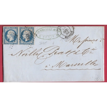 N°14 PAIRE PC 3735 SETIF ALGERIE POUR MARSEILLE LETTRE COVER