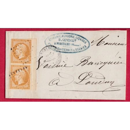 N°13 PAIRE BDF PC 2006 MIREBEAU EN POITOU VIENNE POUR LOUDUN LETTRE COVER