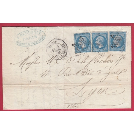 N°22 X3 PARIS ETOILE 1 LEVEE EXCEPTIONNELLE E1 POUR LYON LETTRE COVER