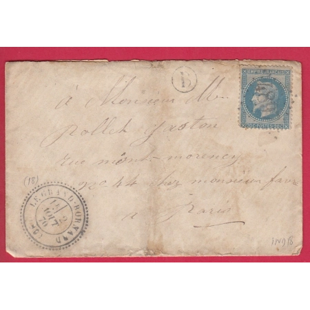 N°29 GC 4897 LE GRAND BORNAND HAUTE SAVOIE CAD TYPE 24 POUR PARIS INDICE 18 LETTRE COVER