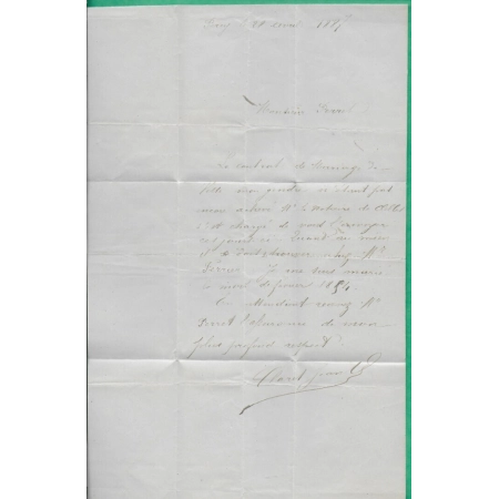 N°90 SAGE VARIETE PIQUAGE DECALE CAD TYPE 17 CLELLES EN TRIEVES ISERE OR ORIGINE RURALE PERCY POUR MENS 1887 FRANCE