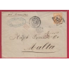 N°38 GC 532 BORDEAUX GIRONDE POUR MALTE MALTA 1873 LETTRE COVER FRANCE