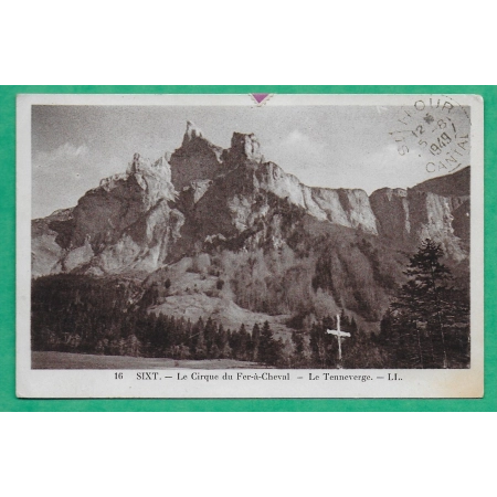 N°812 MARIANNE GANDON + 811 UTILISATION TAXE POSTE RESTANTE CARTE POSTALE SIXT HAUTE SAVOIE POUR ST FLOUR CANTAL 1949