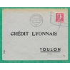 N°1011 MARIANNE DE MULLER TAXE 8 MANUSCRITE UTILISE A L'ETRANGER VÖLKLINGEN SAAR POUR TOULON VAR 1956 COVER FRANCE