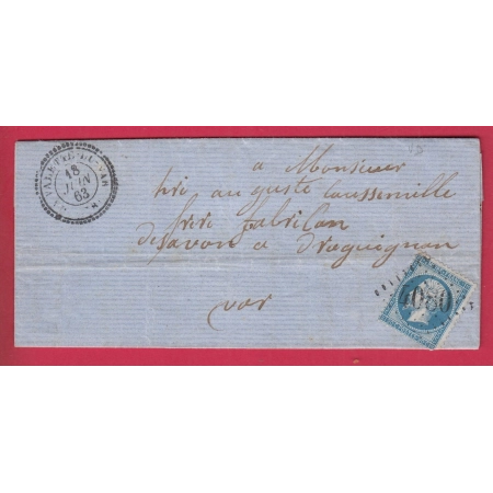 N°22 GC 4080 LA VALETTE DU VAR CAD TYPE 22 POUR DRAGUIGNAN INDICE 10 LETTRE COVER