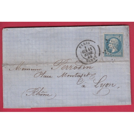 N°22 PARIS ETOILE 9 P1 SENAT POUR LYON RHONE LETTRE COVER