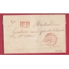 CAD TYPE 15 EN ROUGE CASTRES SUR L'AGOUT TARN + PP ROUGE 1846 POUR ALBI TARN LETTRE COVER
