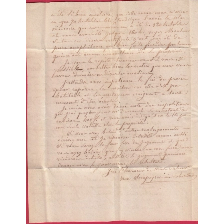 CAD TYPE 15 EN ROUGE CASTRES SUR L'AGOUT TARN + PP ROUGE 1846 POUR ALBI TARN LETTRE COVER