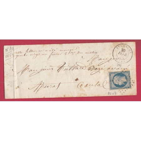 N°10 PC 47 ALLANCHE CANTAL POUR MURAT LETTRE COVER