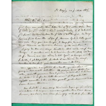 MARQUE 78 ST TROPEZ VAR POUR DRAGUIGNAN 35x11 1825 LETTRE COVER FRANCE