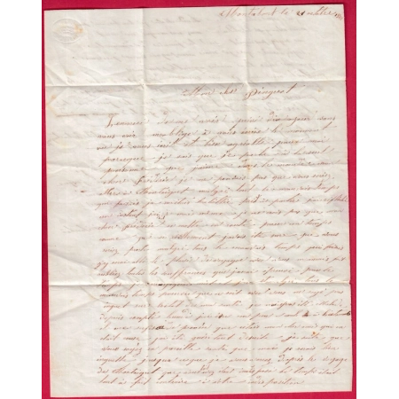 CAD TYPE 15 MONTAIGUT EN COMBRAILLE PUY DE DOME BOITE RURALE E MONTABON CURSIVE 3 BELLENAVES ALLIER EN ARRIVE LETTRE