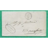 FRANCHISE SARDE IMPRIMEE INTENDENTE DI NIZZA MARITTA NICE 1853 LETTRE COVER FRANCE