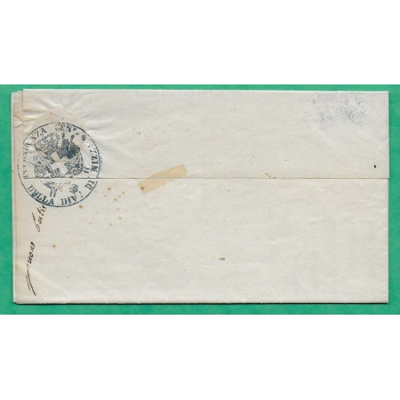 FRANCHISE SARDE IMPRIMEE INTENDENTE DI NIZZA MARITTA NICE 1853 LETTRE COVER FRANCE