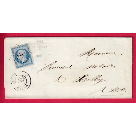 N°14 BLEU LAITEUX PC 2115 MONTMARAULT ALLIER POUR CERILLY LETTRE COVER