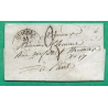 CAD TYPE 12 GUIGNES RABUTIN SEINE ET MARNE + CURSIVE 73 FONTENAY POUR PARIS 1839 LETTRE COVER FRANCE