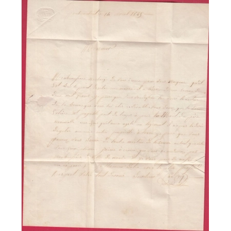CAD TYPE 13 CONDE SUR NOIREAU CALVADOS BOITE RURALE H PONTECOULANT 1845 DECIME RURAL FLERS ORNE LETTRE COVER