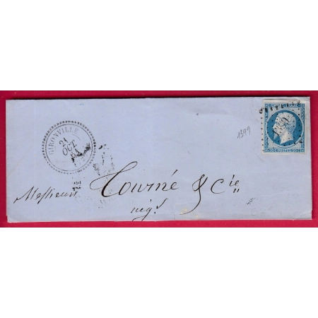 N°14 PC 1399 GIRONVILLE SEINE ET OISE CAD TYPE 22 POUR PARIS LETTRE INCOMPLETE INDICE 13 COVER