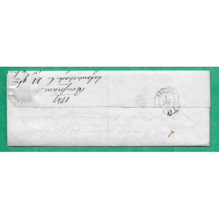 CAD TYPE 15 LONGUE MAINE ET LOIRE BOITE RURALE B LA LANDE CHASLES POUR ANGERS 1847 LETTRE COVER FRANCE