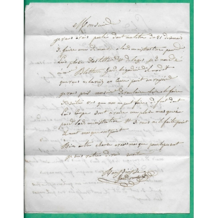 CAD TYPE 15 LONGUE MAINE ET LOIRE BOITE RURALE B LA LANDE CHASLES POUR ANGERS 1847 LETTRE COVER FRANCE