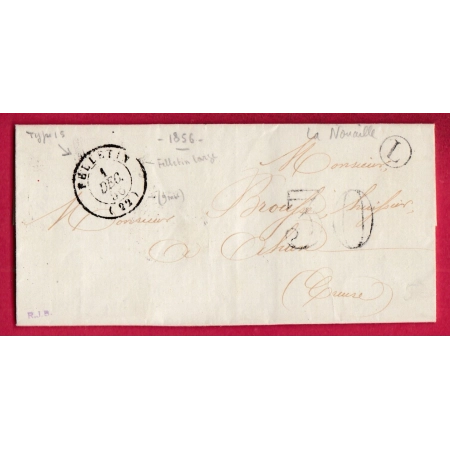 CAD TYPE 15 FELLETIN CREUSE BOITE RURALE L LA NOUAILLE POUR AHUN LETTRE COVER