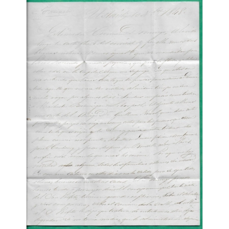 CAD TYPE 15 USTARITZ BASSES PYRENEES TAXE MANUSCRITE 20 DOUBLE PORT POUR PARIS 1848 LETTRE COVER FRANCE