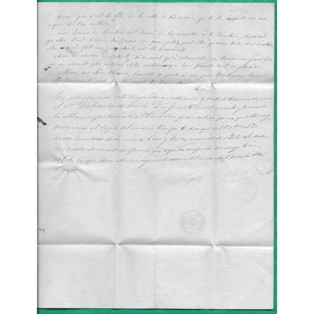 CAD TYPE 15 USTARITZ BASSES PYRENEES TAXE MANUSCRITE 20 DOUBLE PORT POUR PARIS 1848 LETTRE COVER FRANCE