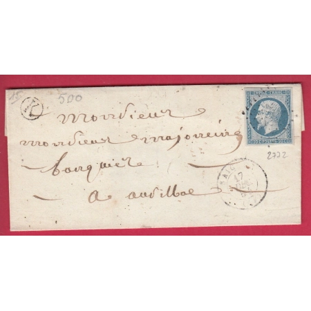 N°14 BLEU LAITEUX PC 2772 SAIGNES CANTAL POUR AURILLAC LETTRE COVER