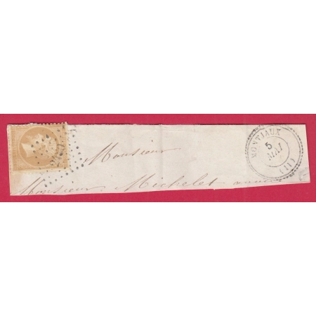 N°21 PC DU GC 2480 MONTJAUX AVEYRON CAD TYPE 22 RARE SIGNALE MAIS NON COTE PAR VINCENT POTHION FRAGMENT DE LETTRE