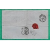 N°29 GC 4557 LANGOIRAN GIRONDE BUREAU SUPPLEMENTAIRE POUR ST QUENTIN AISNE 1869 LETTRE COVER FRANCE