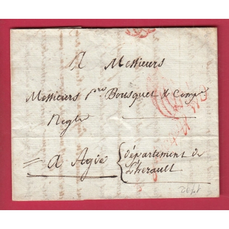 FRANCHISE ROUGE ASSEMBLEE NATIONALE PARIS 1792 POUR AGDE HERAULT  LETTRE COVER