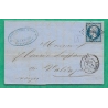 N°14B PC 2645 REMIREMONT VOSGES BOITE URBAINE A POUR LE VAL D'AJOL 1861 LETTRE COVER FRANCE